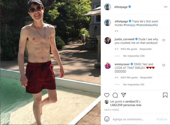 elliot instagram - Elliot Page presume abdomen tras retirarse los senos