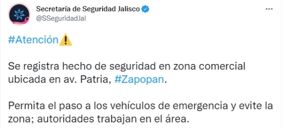 Balacera en zona comercial de Zapopan, Jalisco, deja al menos un muerto y 3 heridos